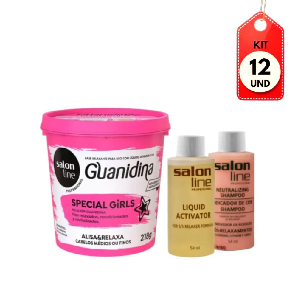 Kit C/12 Salon Line Guanidina Kit Relaxante Special Girls