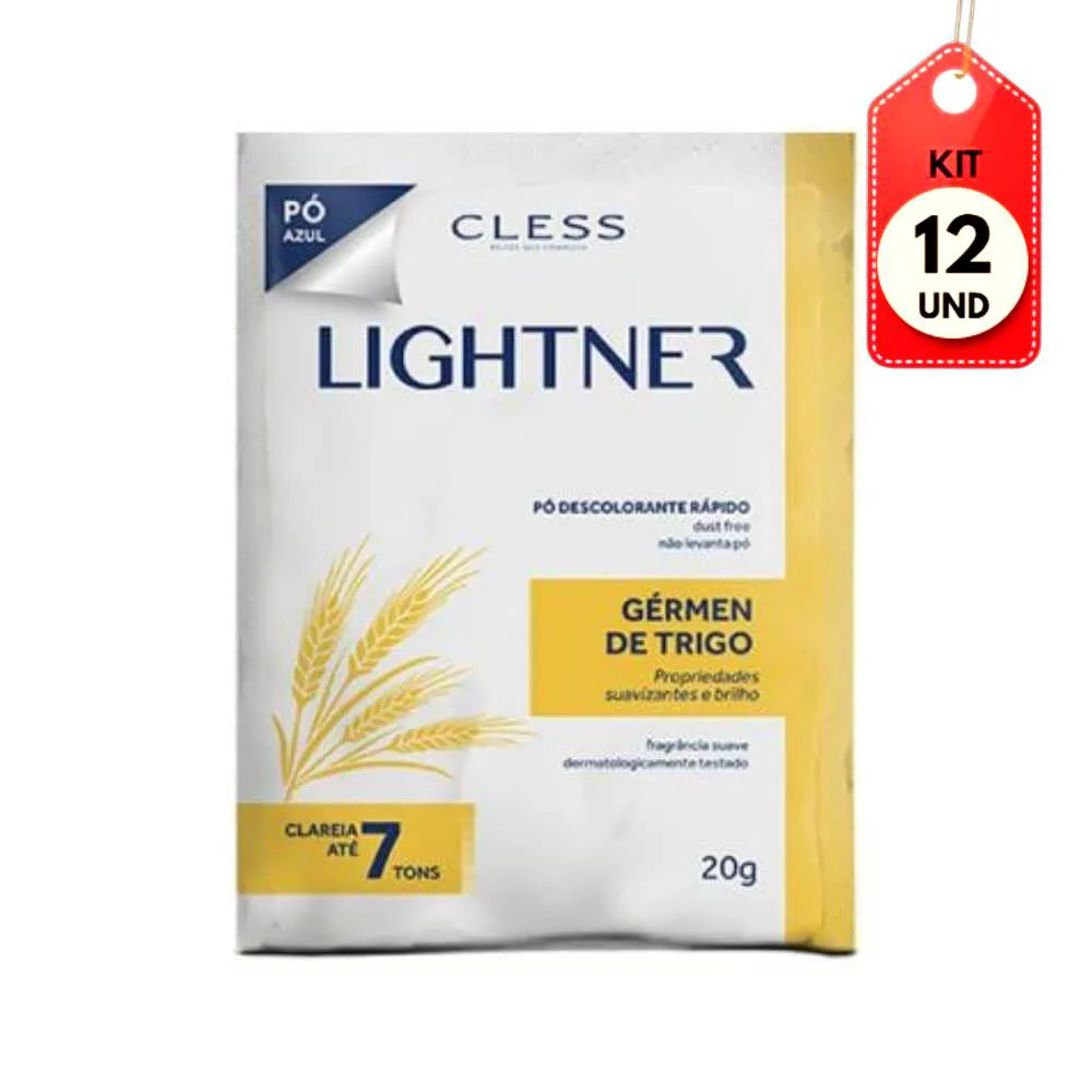 Kit C/12 Lightner Gérmen De Trigo Pó Descolorante 20G