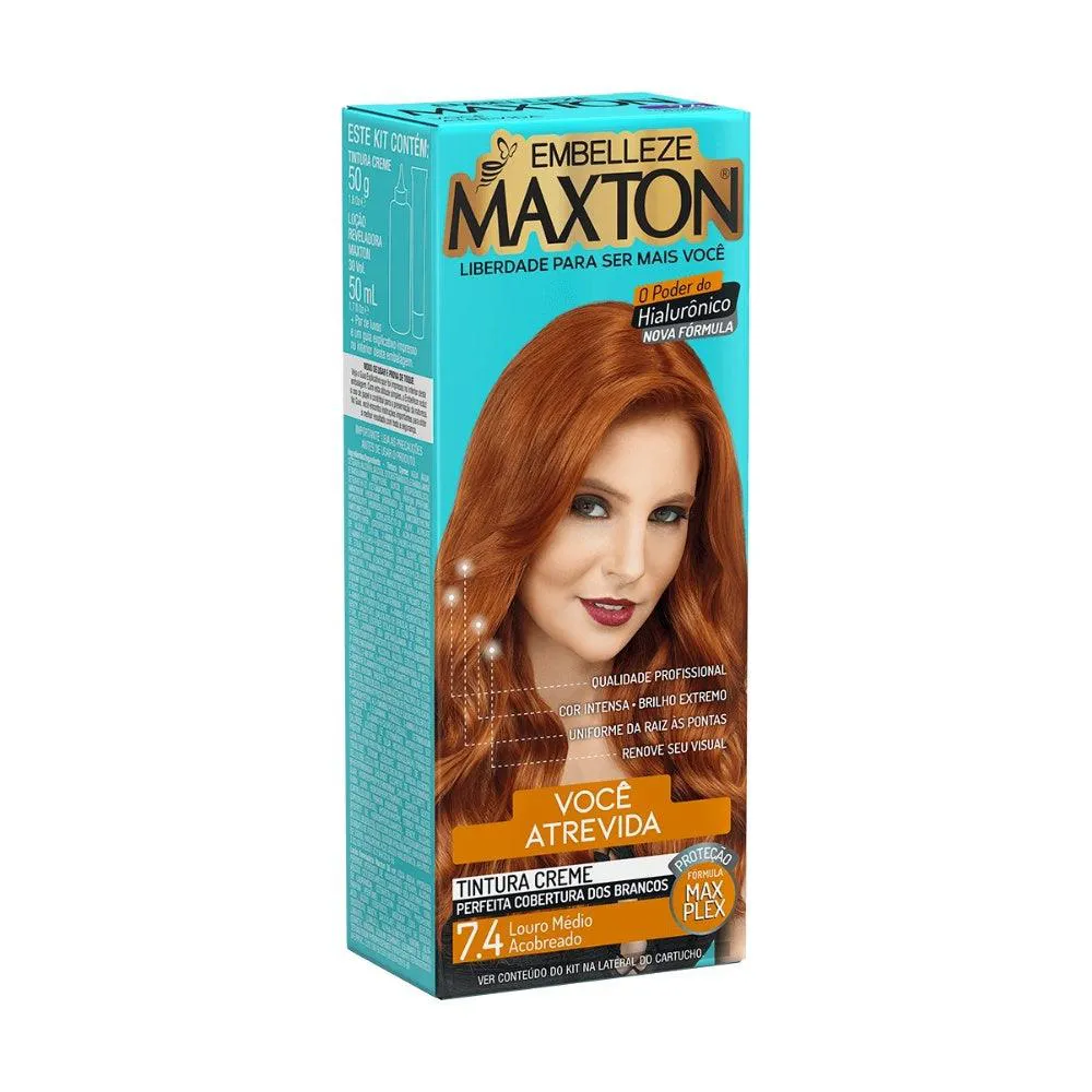 Tintura Maxton 7.4 Louro Médio Acobreado