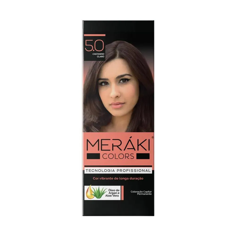 Kit Tintura Meráki Color Castanho Claro 5.0 125Gr