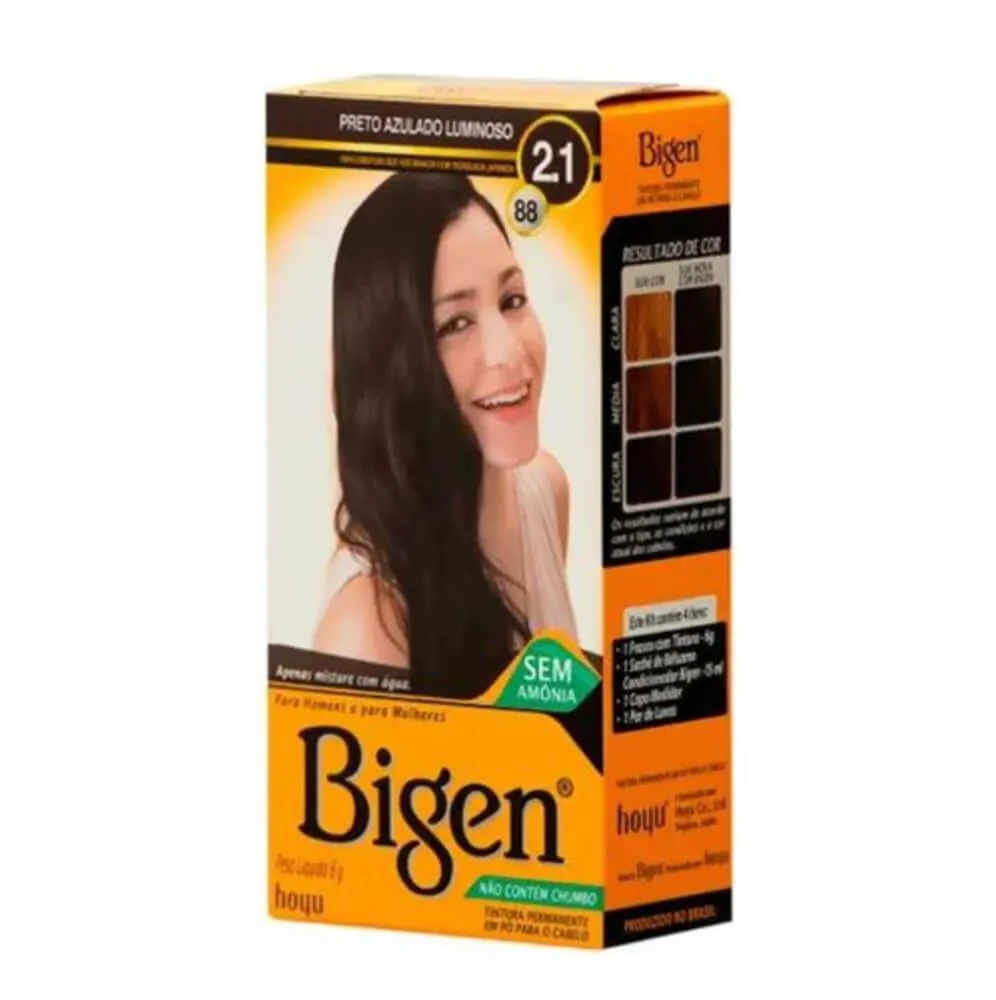 Bigen Tinta 8.8 Preto Azulado Luminoso