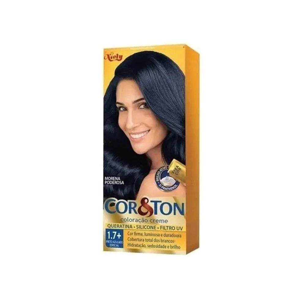 Tintura Cor & Ton 1.7 Preto Azulado Especial