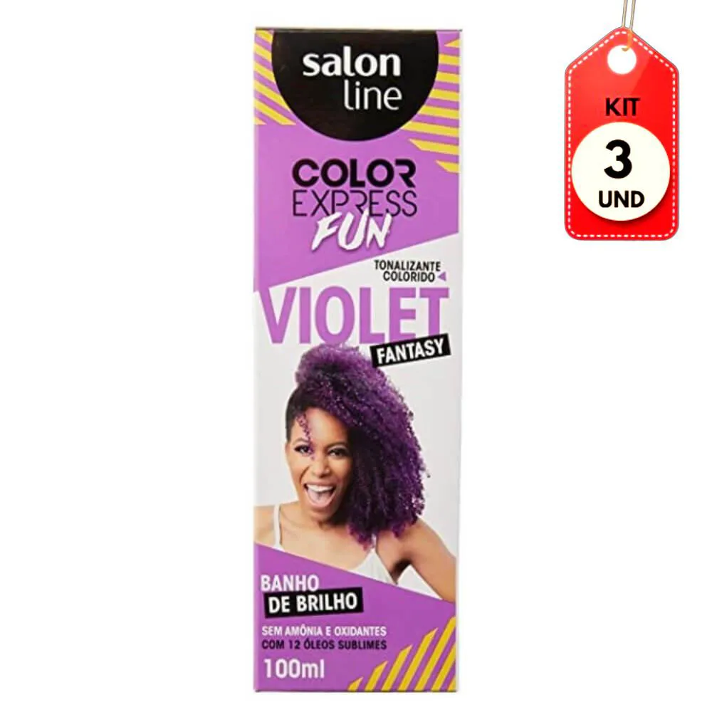 Kit C/03 Salon Line Color Express Fun Violet Fantasy Tonalizante 100G