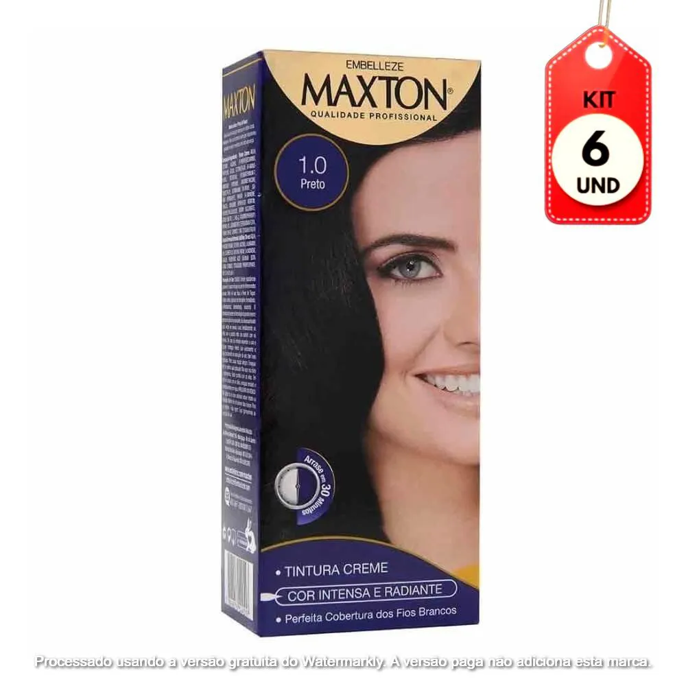Kit C/06 Maxton Tinta 1.0 Preto