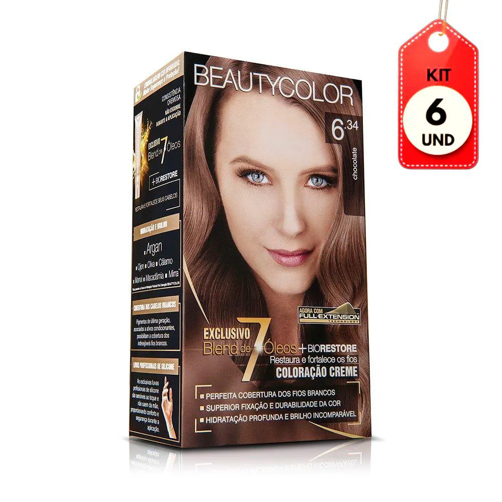 Kit C/06 Beautycolor Tinta Kit 6.34 Chocolate