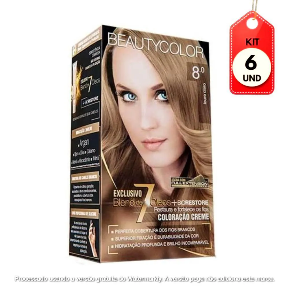 Kit C/06 Beautycolor Tinta Kit 8.0 Louro Claro