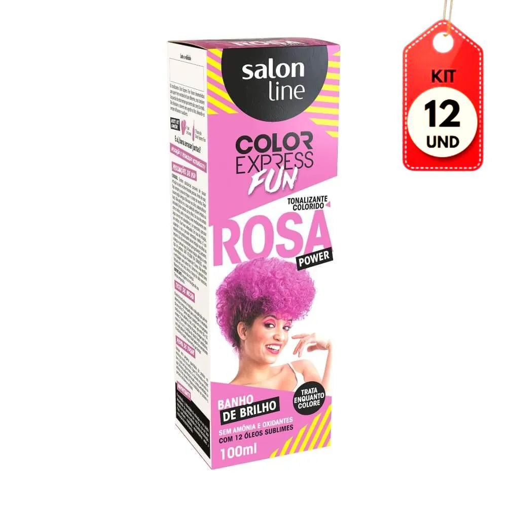 Kit C/12 Salon Line Color Express Tonalizante Rosa Power