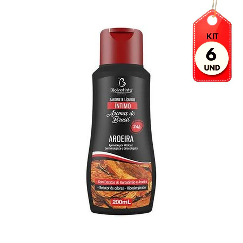 Kit C/06 Bio Instinto Aroeira Sabonete Íntimo 200Ml