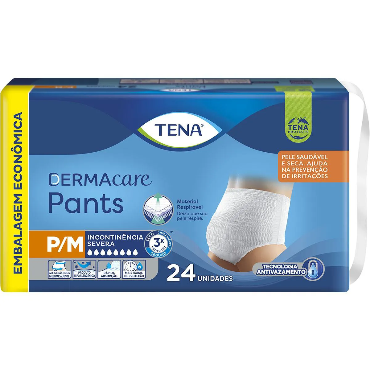 Roupa Íntima Tena Pants Dermacare P/M 24 unidades