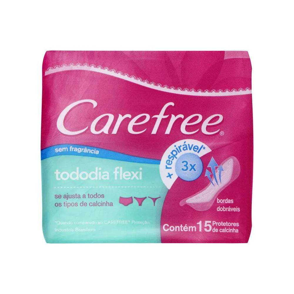 Absorvente Carefree Flexiform S/Perfume C/15Un