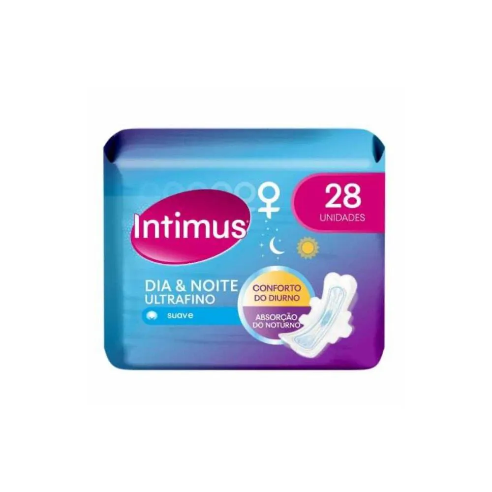 Absorvente Intimus C/ Abas Dia/Noite Ultra Fino Suave C/ 28