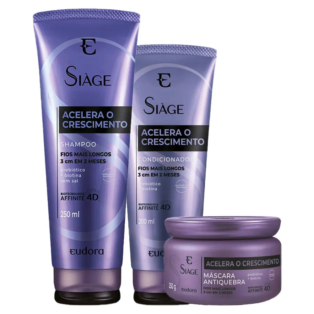 KIT EUDORA SIàGE ACELERA O CRESCIMENTO SH CONDICIONADOR MáSC