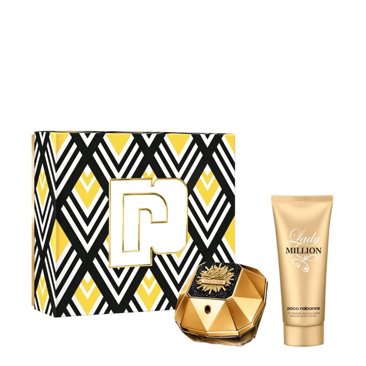 Kit Lady Million Fabulous Paco Rabanne Eau de Parfum 80ml - Perfume Feminino + Loção Corporal 100ml