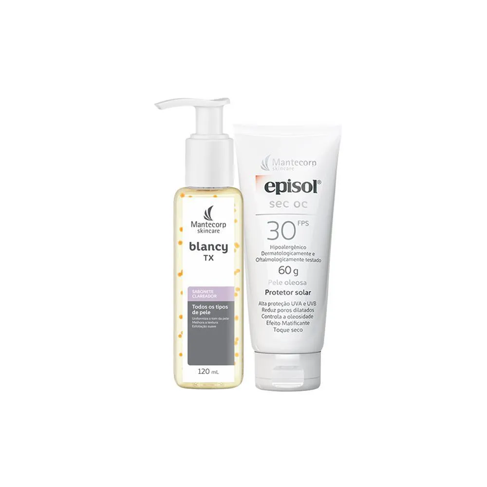 Kit Mantecorp Anti-Manchas Facial - Sabonete Líquido E Protetor Solar Fps30