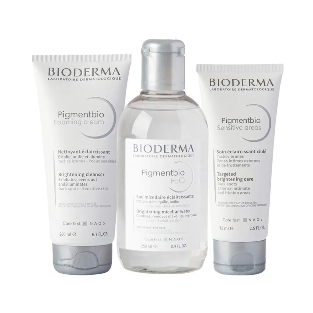 Kit Bioderma Pigmentbio - Creme Corporal E Creme Áreas E Água Micelar
