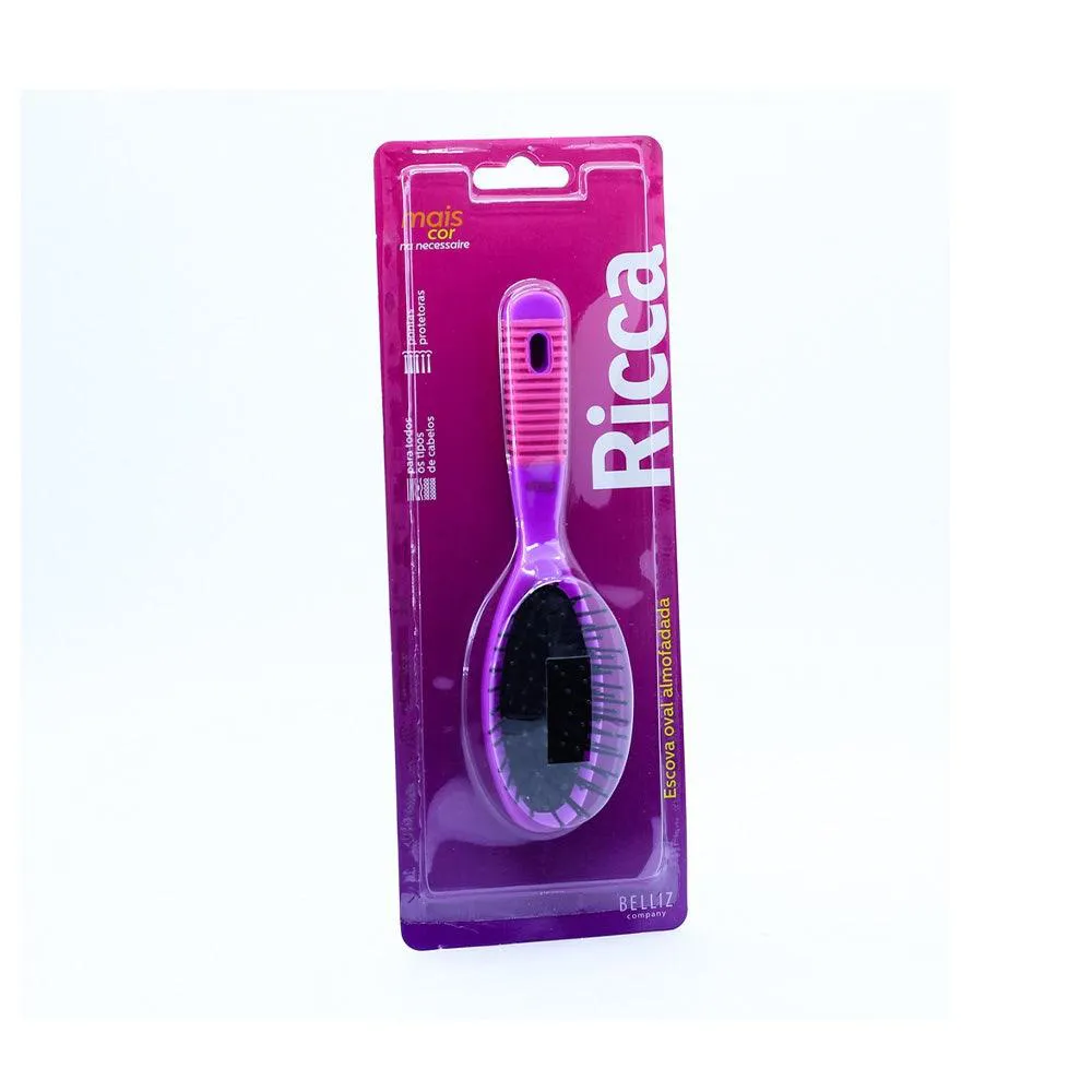Escova De Cabelo Ricca Pequena Pink And Purple