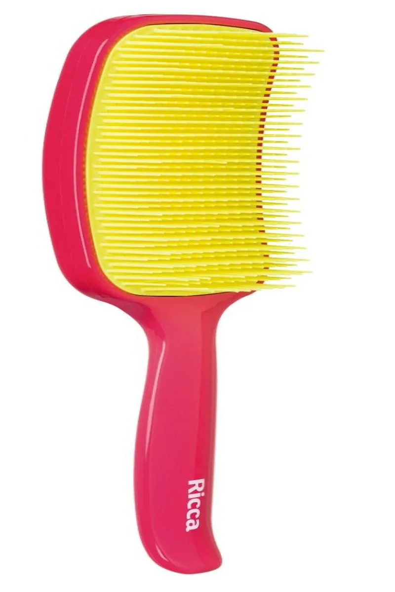 Escova De Cabelo Ricca Raquete Flex Pink 450