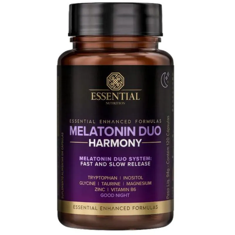 Melatonin Duo Harmony - 120 Capsulas - Essential Nutrition