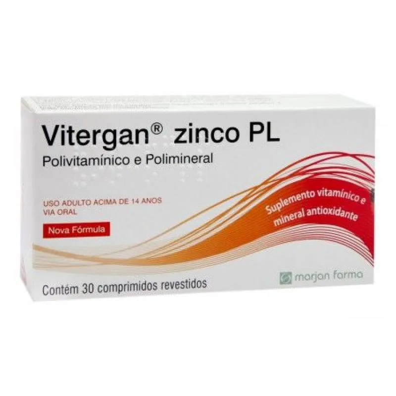 Vitergan Zinco Pl 30 Comprimidos Marjan