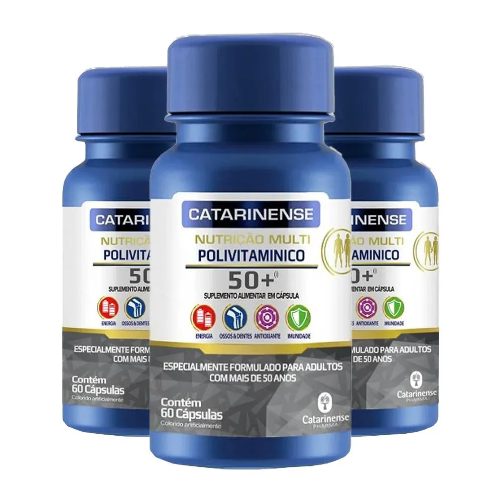Kit 3 Polivitamínico Sênior Catarinense 60 Cápsulas