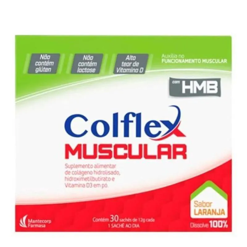 Colflex Muscular Sabor Laranja 30 Sachês 13,5G