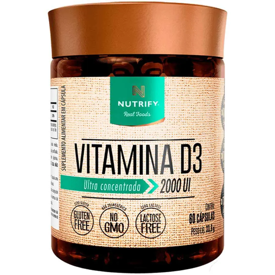 Vitamina D3 2000Ui Ultra Concentrada C/ 60 Cápsulas Nutrify