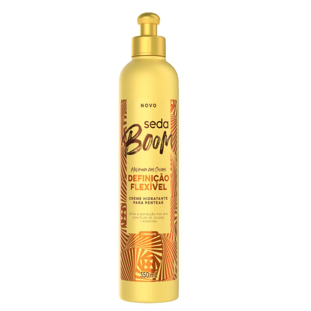 Creme Hidratante para Pentear Cabelo Cacheado Ondulado Seda Boom Pro Curvatura 350ml