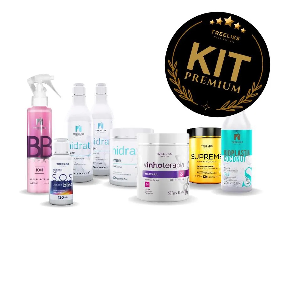 KIT CRONOGRAMA CAPILAR TRATAMENTO PREMIUM 4,1KG TREE LISS