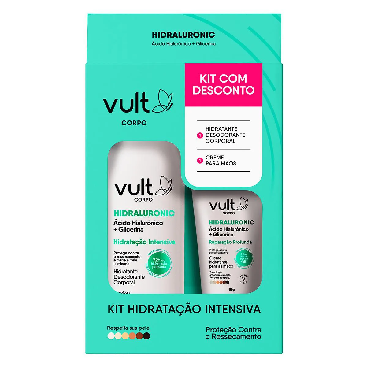 Promopack Vult Hidratação Intensiva Desodorante Hidratante Corporal 200ml + Creme para as Mãos 50g
