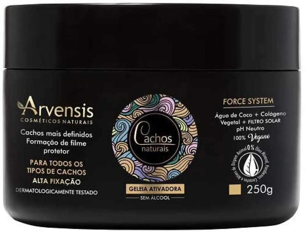 GELEIA ATIVADORA ALTA FIXAçãO CACHOS NATURAIS 250G - ARVENSIS