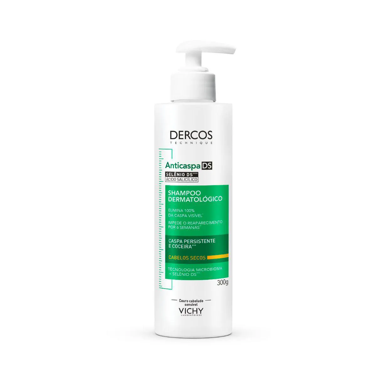 VICHY DERCOS SHAMPOO DERMATOLOGICO ANTICASPA DS CABELOS SECOS 300G ...