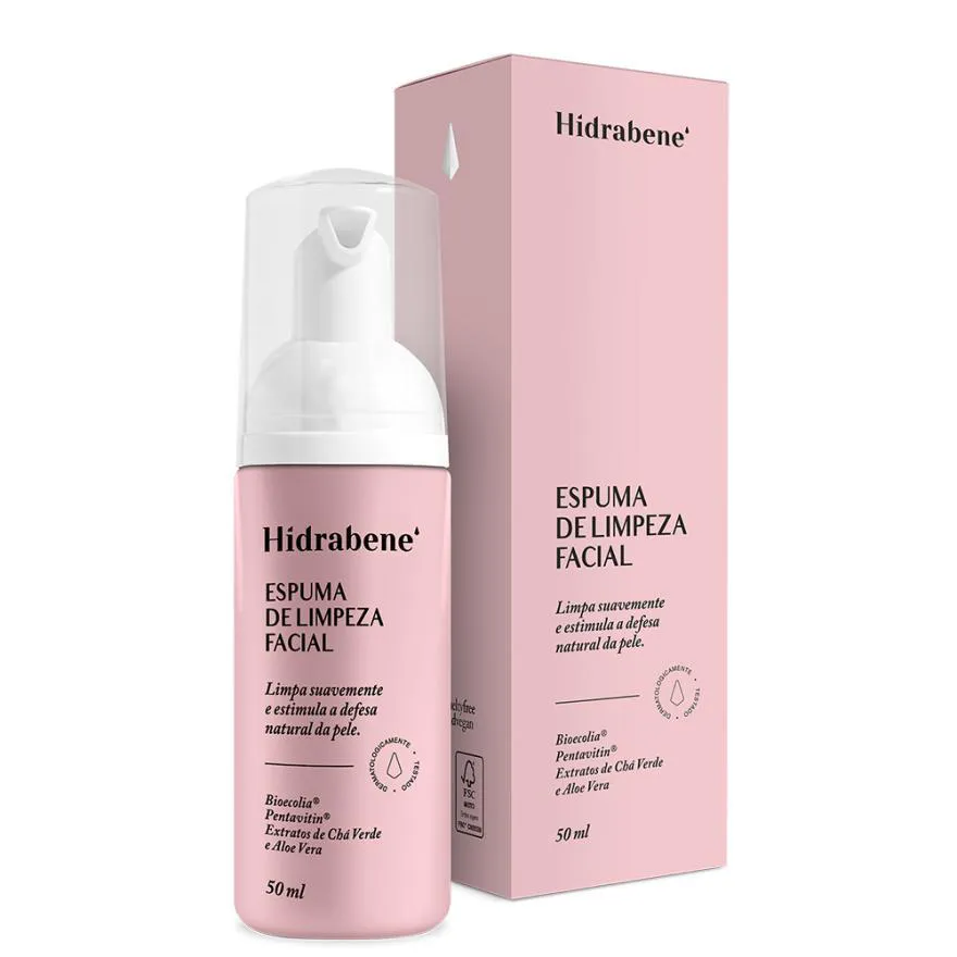 ESPUMA DE LIMPEZA FACIAL HIDRABENE VEGANO 50ML