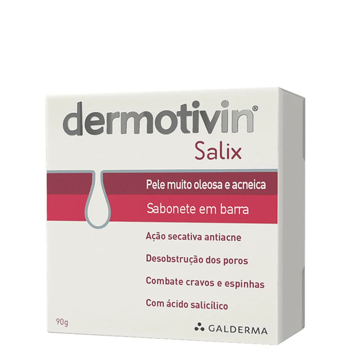 DERMOTIVIN SALIX SABONETE EM BARRA FACIAL PELE MUITO OLEOSA E ACNEICA 90G