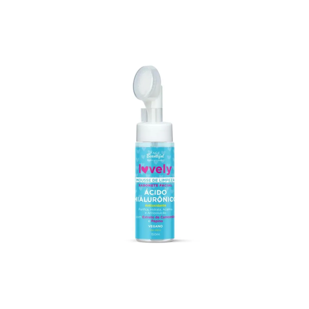 MOUSSE DE LIMPEZA FACIAL ÁCIDO HIALURONICO LOVELY VEGANO FACEBEAUTIFUL 150ML