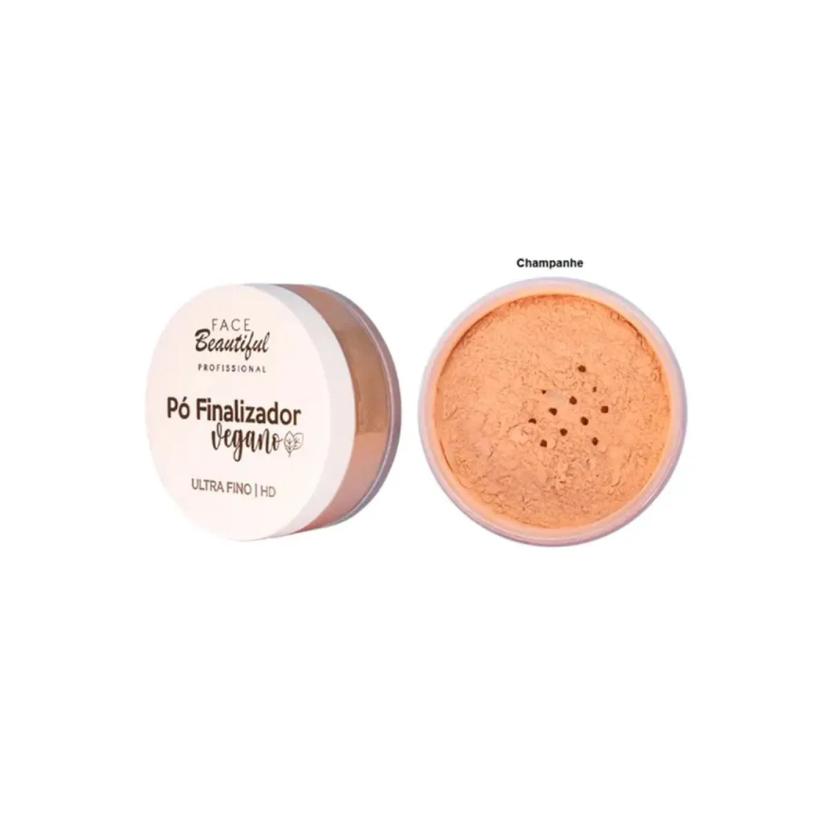 PÓ FACIAL FINALIZADOR VEGANO FACE BEAUTIFUL - CHAMPANHE