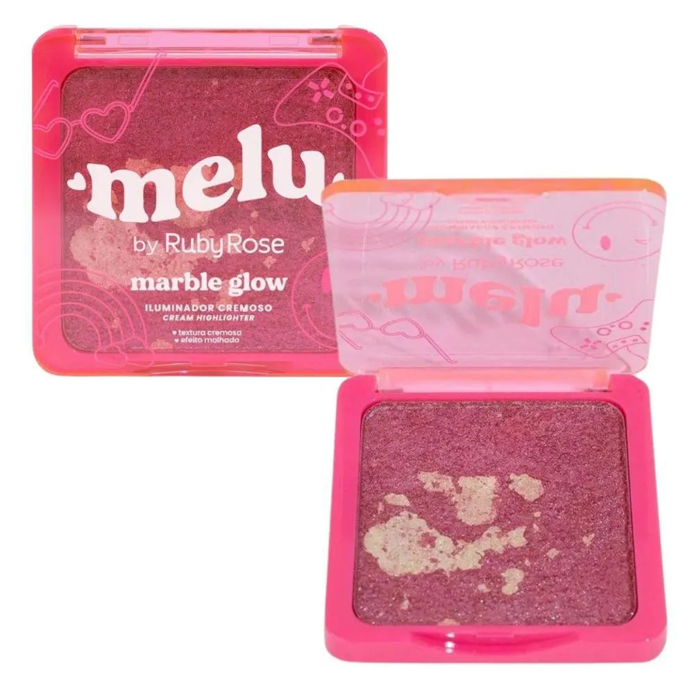 ILUMINADOR CREMOSO MELU BY RUBY ROSE MARBLE GLOW NEON LIGHTS 11G