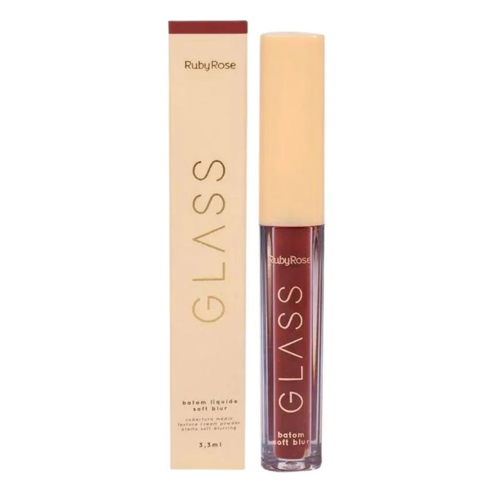 BATOM LíQUIDO SOFT BLUR RUBY ROSE GLASS BG04 3,3ML
