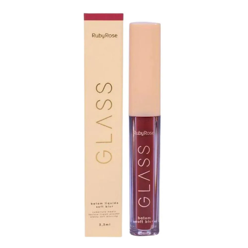 BATOM LíQUIDO SOFT BLUR RUBY ROSE GLASS BG07 3,3ML