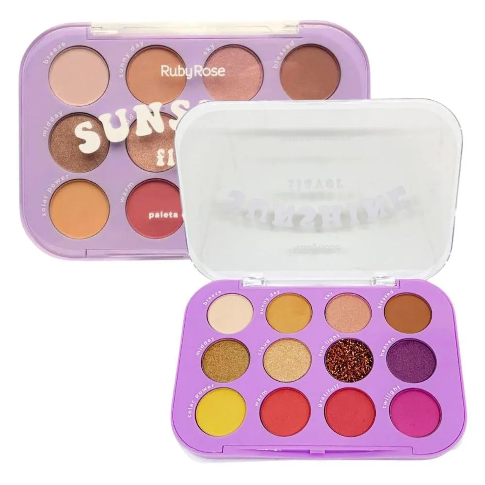 PALETA DE SOMBRAS RUBY ROSE SUNSHINE FLAVOR 9,88G