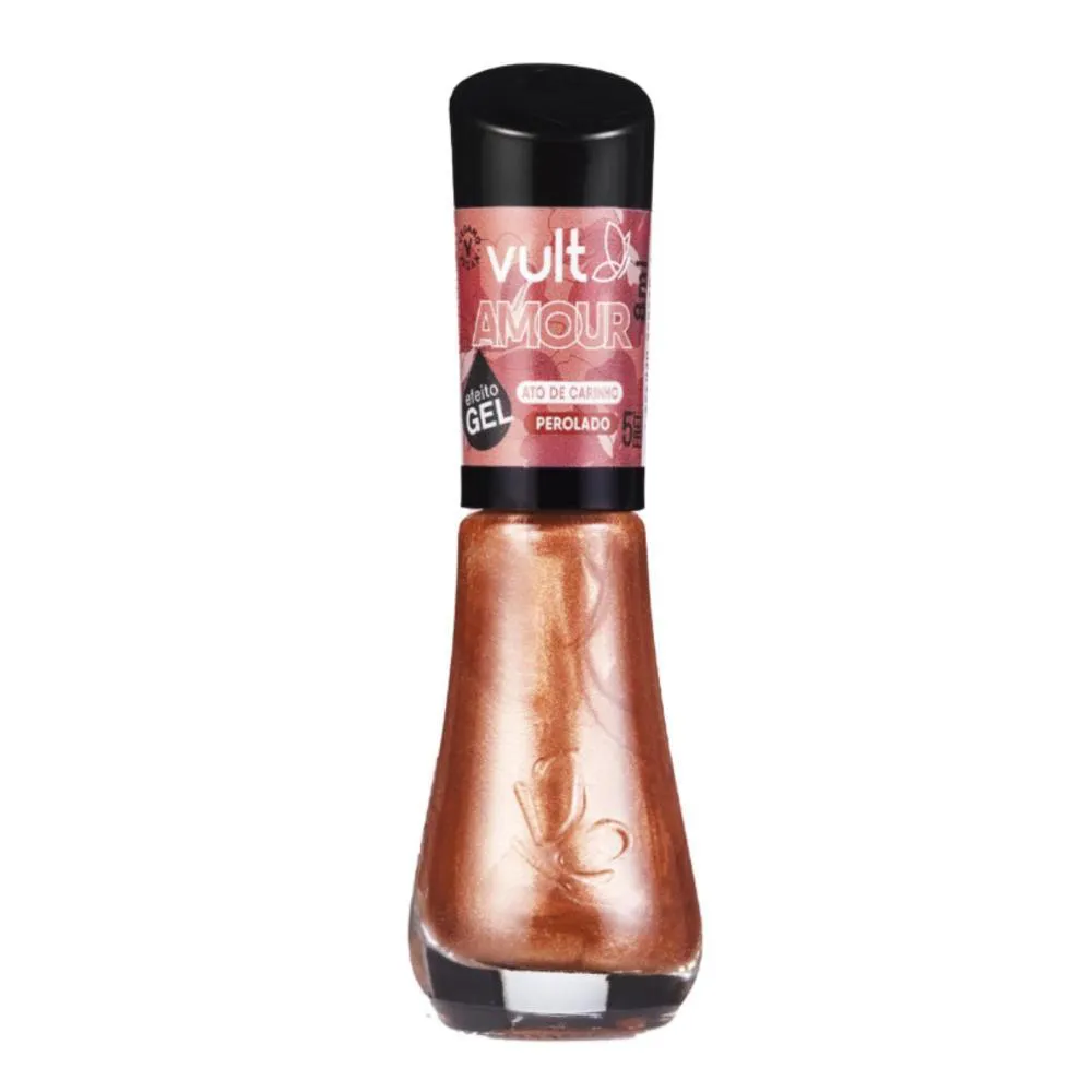 ESMALTE PEROLADO VULT AMOUR ATO DE CARINHO EFEITO GEL 8ML