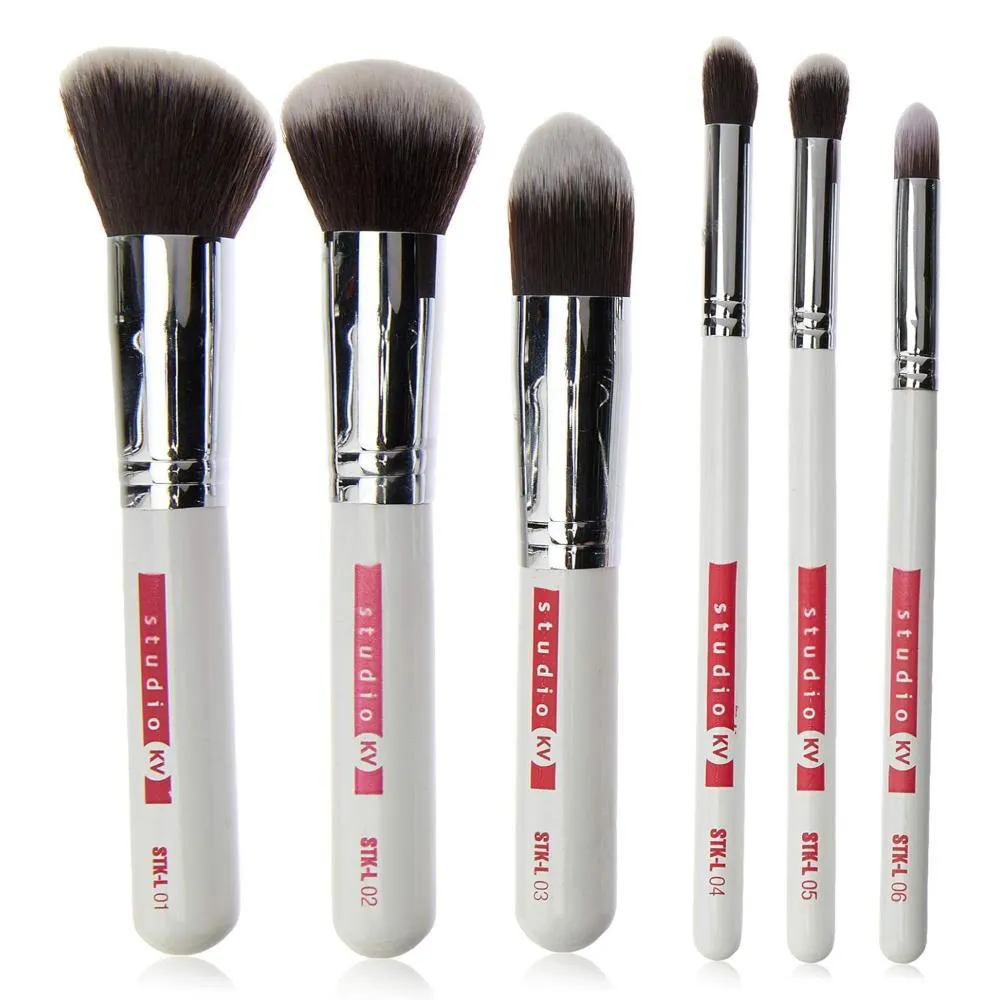 KIT PINCéIS DE MAQUIAGEM KLASS VOUGH ESSENTIAL STUDIO COM 6