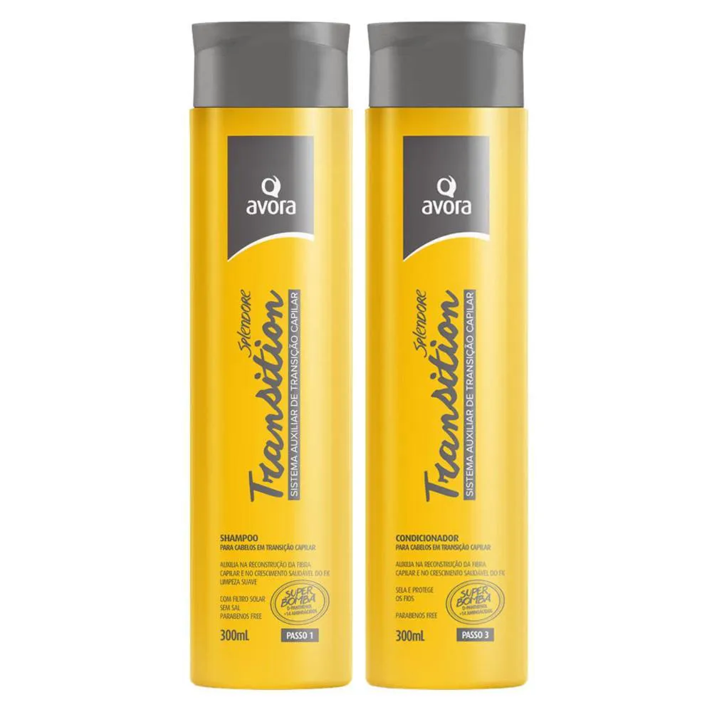 SHAMPOO + CONDICIONADOR AVORA SPLENDORE TRANSITION 300ML