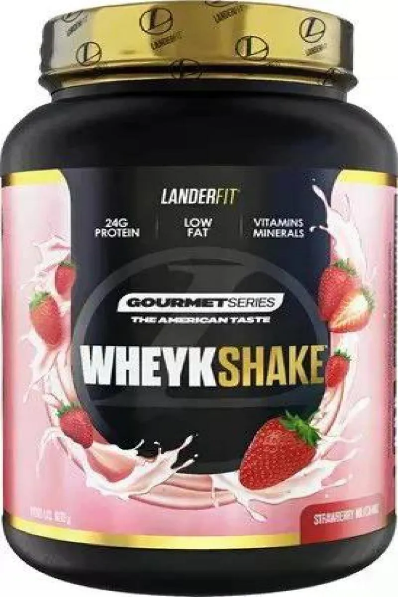 WHEY PROTEIN LANDERFIT STRAWBERRY MILKSHAKE 900G