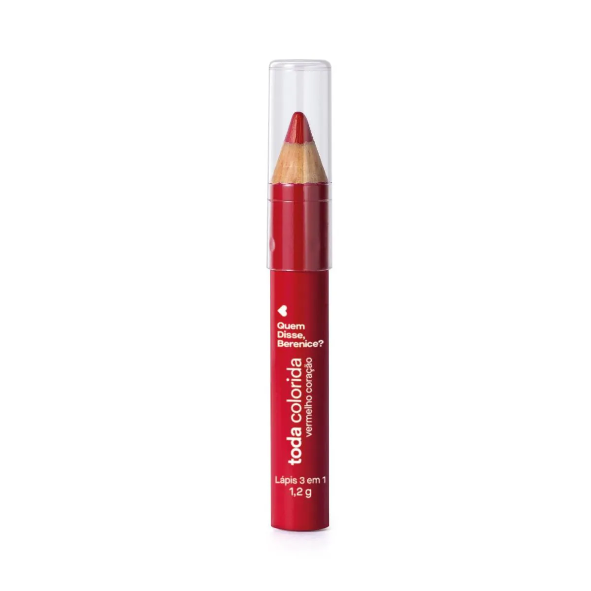 Quem Disse, Berenice? Lápis 3 Em 1 Vermelho Coração 1,2G