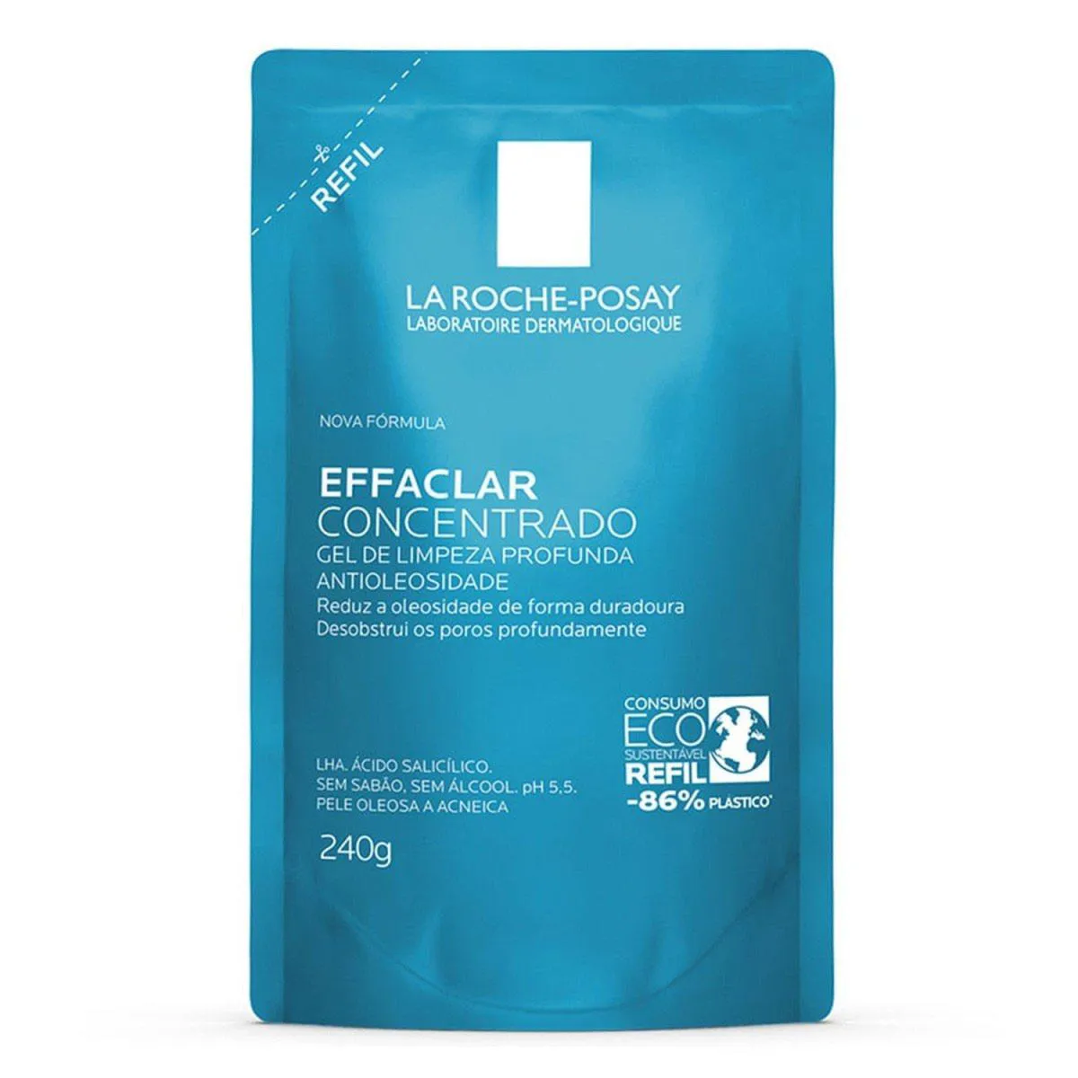 LA ROCHE-POSAY GEL DE LIMPEZA FACIAL EFFACLAR CONCENTRADO REFIL 240G