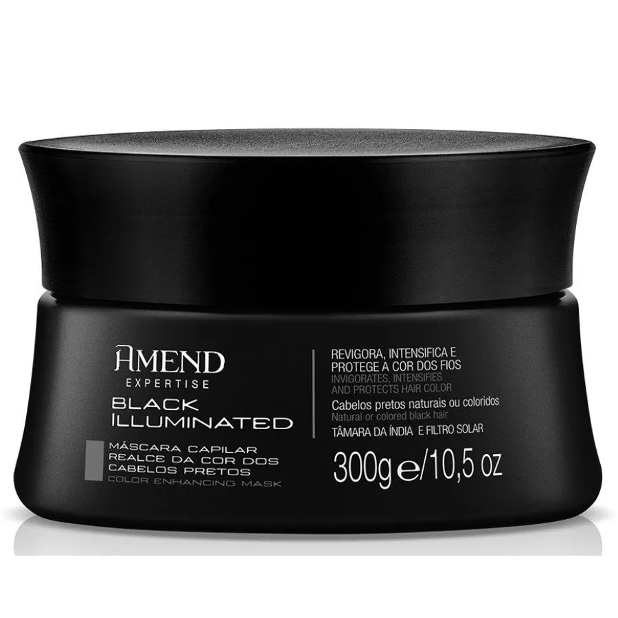 MáSCARA CAPILAR AMEND EXPERTISE REALCE DA COR PRETO 300G