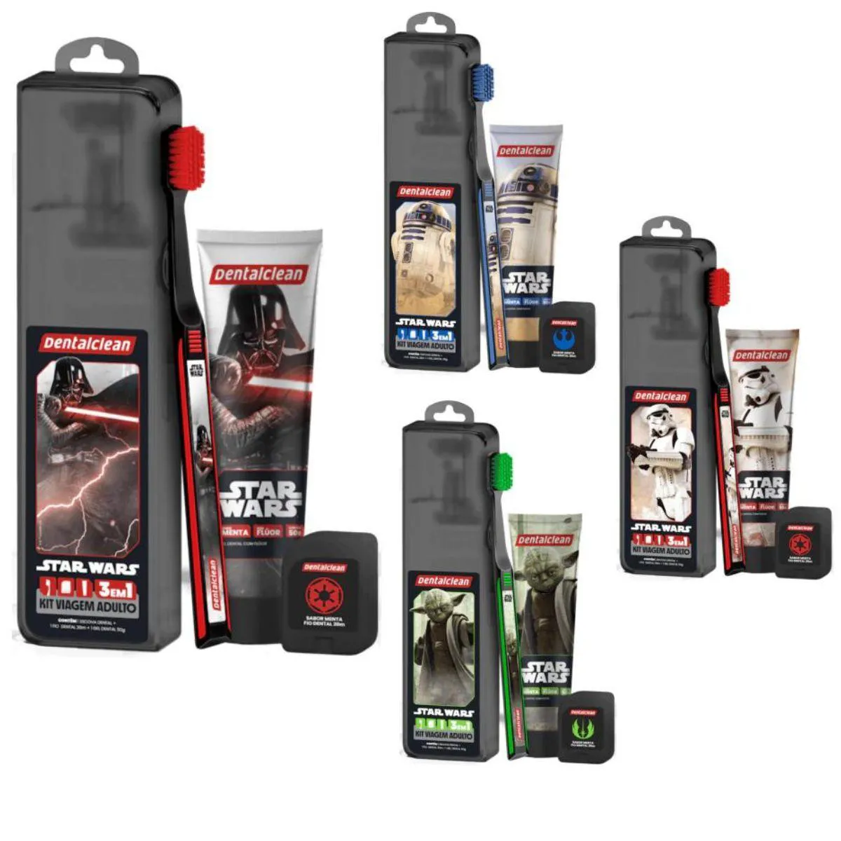 KIT VIAGEM 3 EM 1 -  STAR WARS - DENTALCLEAN