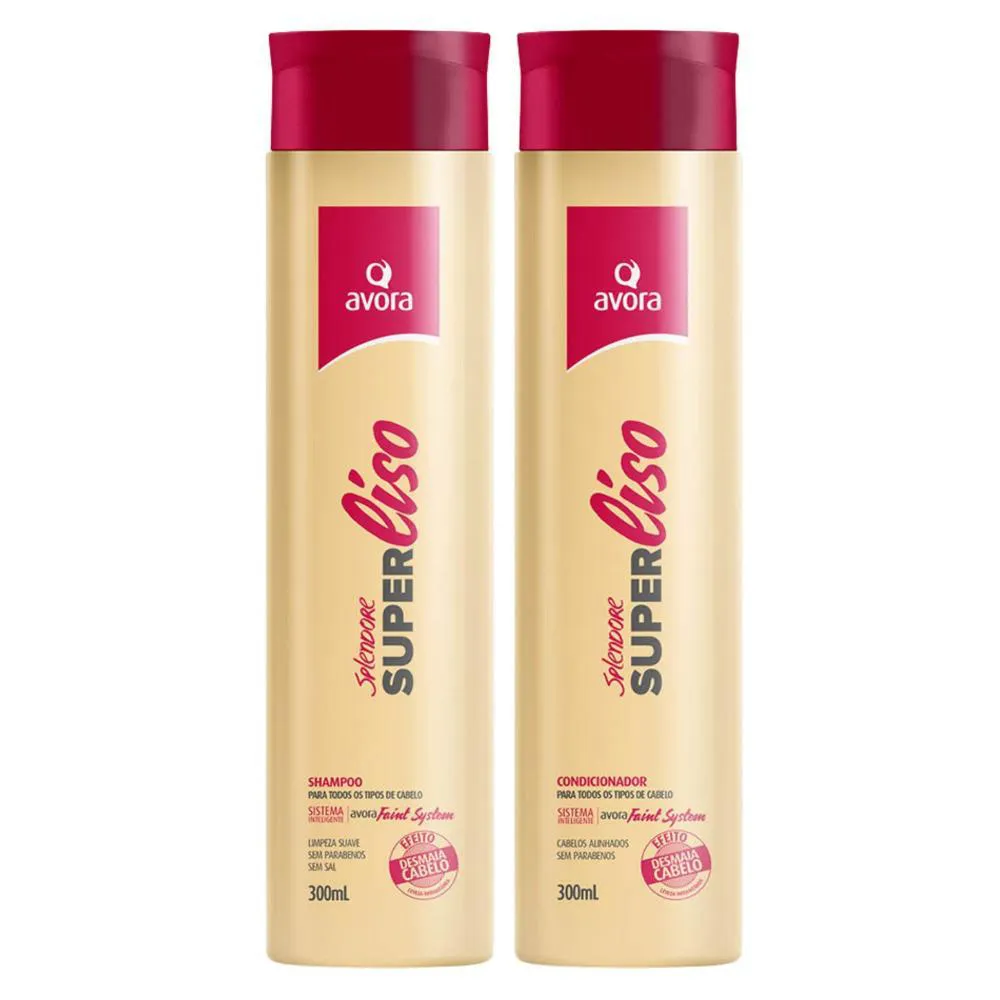 SHAMPOO + CONDICIONADOR AVORA SPLENDORE SUPERLISO 300ML