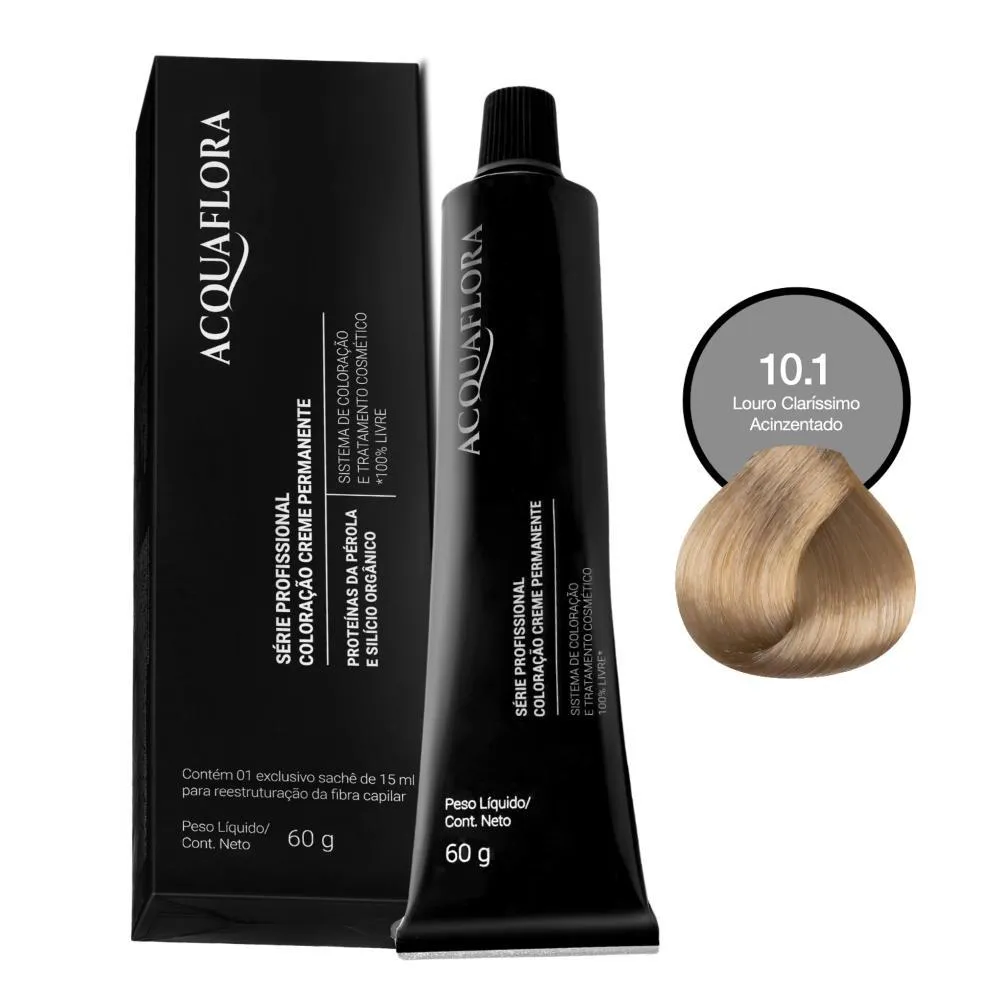 COLORAçãO ACQUAFLORA 10.1 LOURO CLARíSSIMO ACINZENTADO 60G