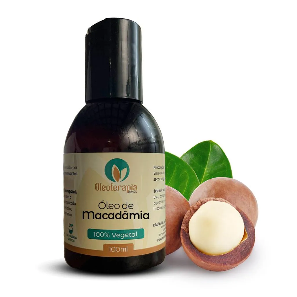ÓLEO DE MACADâMIA PURO - 100% NATURAL USO CAPILAR E CORPORAL 100ml